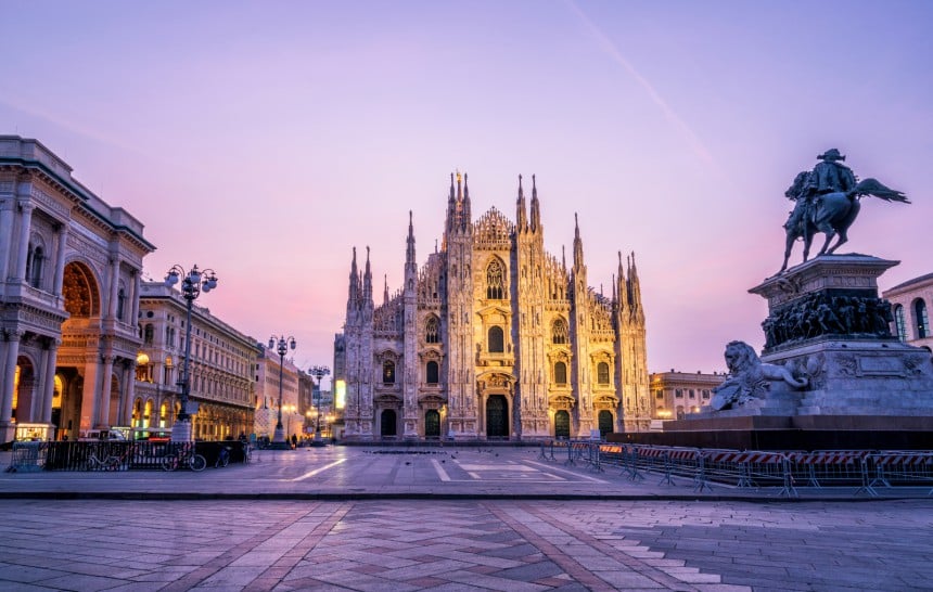 Milanon katedraali eli Duomo di Milano on kaupungin keskeisin maamerkki. Kuva: BiancoBlue | Dreamstime.com